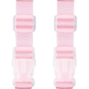 Ferris 2Pcs Add a Bag Luggage Straps Bag Straps Suitcase Belt Ideal for Suitcase Luggage Connector AdjustableTravel Attachment Travel Accessories, Connect Your Luggage (Pink)