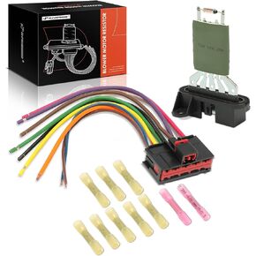 A-Premium HVAC Blower Motor Resistor with Wire Harness Kit Compatible with Chrysler, Dodge Vehicles - Sebring 2001-2004, Stratus 2001-2004