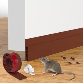 Brown Door Draft Stopper Door Sweep for Bottom of Door 39 Inches Weather Stripping Door Seal Under Door Gap Filler to Block Noise Cold Air Insulation Door stoppers