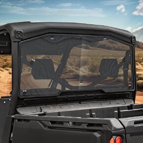 Frokom Defender Rear Windshield, UTV Windshield Scratch Resistant Back Window For Can-Am Defender HD5 HD8 HD10 MAX 2016 2017 2018 2019 2020 2021 2022 2023 2024 -UV-Proof (Tint)