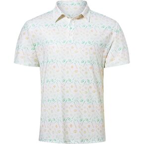 Mens Polo Golf Shirts Funny Graphics Shorts Sleeve Button Shirts