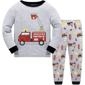 Tkria Kids Pajamas for Boys Dino Cotton Sleepwear Toddler Clothes Halloween Outfit Size 1-7T……