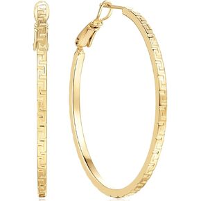 Gold Hoop Earrings for Women 14K Gold Hoop Earrings Gold Earrings for Women Trendy Square-edge & Hypoallergenic Earrings for Women Gold Hoops Earrings for Women 35 mm/40 mm