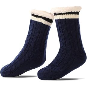 Evankin Christmas Socks High Fuzzy Slipper Socks Indoor Warm Wool Socks Skid Long Thick Boot Socks Green/Red/White in Kuwait