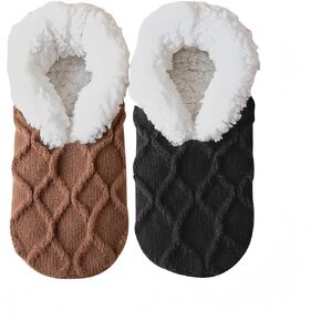 2-Pair Slipper socks Soft Cozy Fluffy Slipper Socks pastel socks floor socks Christmas gift