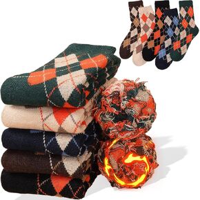 Cotton Socks Women Thick 5 Pairs Thermal Warm Winter Socks Soft Cozy Boot Socks for Christmas Gift Floor Socks