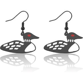 CENWA Loon Earrings Bird Earrings North American Loon Jewelry Loon Lover Gift Earrings