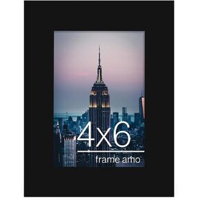 Frame Amo Black 12x24 Picture or Poster Frame, 1 inch Wide Border, Smooth Finish, Acrylic Front