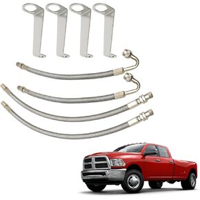 Double Tires Air Inflation Kit, Valve Stem Extenders, Valve Stem Extension, Tire Valve Extension, Dual Tire Air Inflation Kit for 16" to 19" Dual Wheels fits Most Car Motorhome RV Trailer Truck