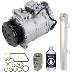 AC Compressor & A/C Kit For Mercedes ML350 ML500 ML550 GL450 GL550 R350 R500 - Includes Drier, Expansion, Oil & O-Rings - BuyAutoParts 60-81541RK NEW