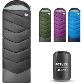 Cold Weather Sleeping Bags for Adults 30℉ - Portable, Waterproof, 4lb Lightweight Sleeping Bag for Tall Kids Girls Boys with Compression Sack, for Warm Camping, Hiking, Travel, Outdoor& Indoor