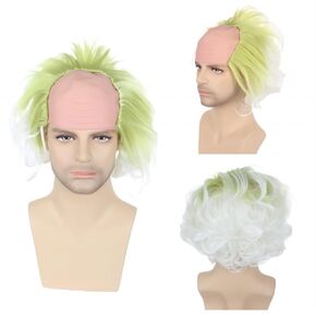 Mens Gangster Wig Mustache Set 1920s Short Black Straight Hair Wig Gomez Costume Party Halloween Cosplay Wigs