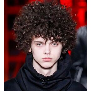 Mens Short Black Afro Wigs Curly Wig Fluffy Synthetic Hair Halloween Party Cosplay Costume Full Wigs