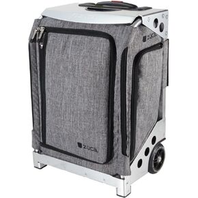 ZUCA Navigator Carry-On - Heather Gray Bag and Silver Frame with Built-In Seat