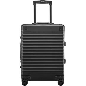 YUEMAI Aluminum Alloy Luggage Hard Shell Carry-Ons with Spinner Wheels (20")
