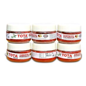 Tota Kumkum Roli for Pooja and Tilak|100% Natural and Pure| Pack of 6 (25gmx6)|Colour – Red