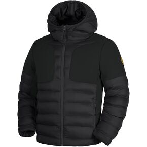 GEMYSE Men's Lightweight Winter Windproof Puffer Coats Warm Insulated Jacket with Hood