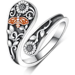 Hummingbird Spoon Ring 925 Sterling Silver Hummingbird Thumb Ring Hummingbird Jewelry Gifts for Women Girls