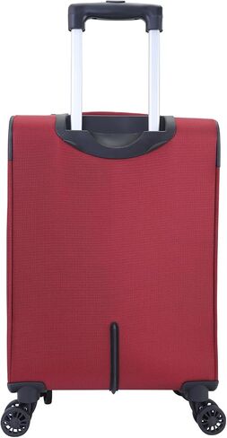 KYME Carry on Luggage Softside 22x14x9 Airline Approved Suitcases with Double Spinner Wheels Travel Rolling Luggage Red in Saudi Arabia