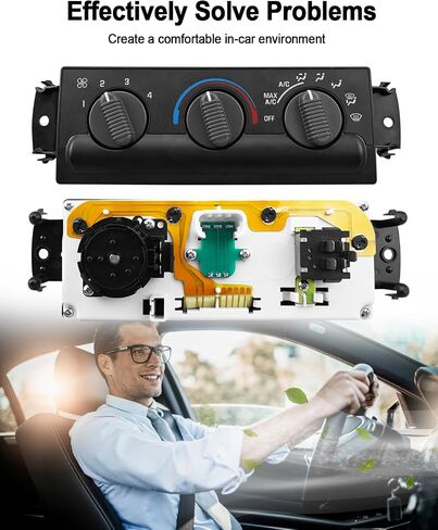 Heater AC Climate Control Module Fit for Chevy Blazer S10 GMC Sonoma Oldsmobile Bravada 1999-2005, HVAC Temperature Control Panel Replace 16250545 15098964 09351325, Without Rear Windshield Heating in Saudi Arabia