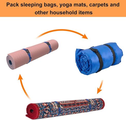 HARFINGTON Luggage Straps 1" x 118" Utility Multi-Purpose Luggage Connector Strap Nylon Adjustable Suitcase Belt with Buckle for Travel Outdoor Bag Luggage Packing Accessories, Blue in Kuwait