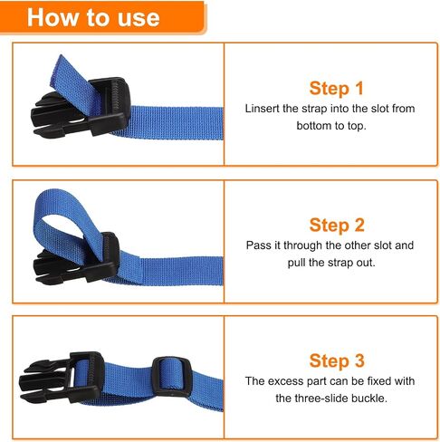 HARFINGTON Luggage Straps 1" x 118" Utility Multi-Purpose Luggage Connector Strap Nylon Adjustable Suitcase Belt with Buckle for Travel Outdoor Bag Luggage Packing Accessories, Blue in Kuwait
