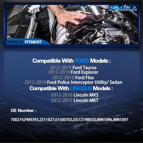 محرك منفاخ سخان HVAC مع قفص مروحة 700274 متوافق مع 2012-2019 Ford Explorer & Flex & Taurus، 2012-2016 Lincoln MKT&MKS استبدال #700274، PM9393 in Kuwait