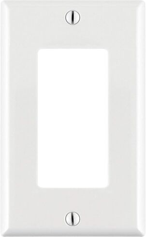 Cmple - 10 Pack Flexible Adapter Insert for Decorator Wall Plate 1-Gang Wall Plate with Flexible Opening Pass Through Single Gang Wall Plate for Cables - White in Saudi Arabia