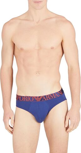Emporio Armani Men's Shiny Logoband 3-Pack Brief in Saudi Arabia