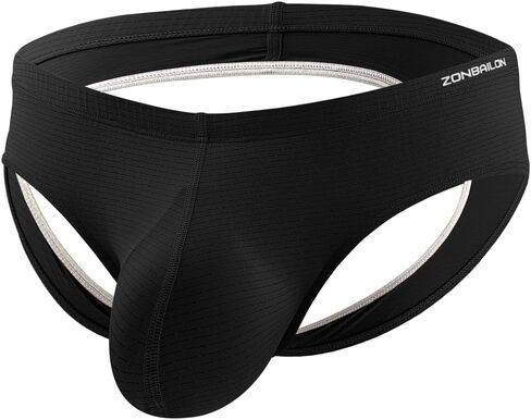 ZONBAILON Mens Bulge Enhancing Jockstrap Briefs Athletic Supporter Big Ball Pouch Backless Underwear Pack M L XL 2XL 3XL in Saudi Arabia