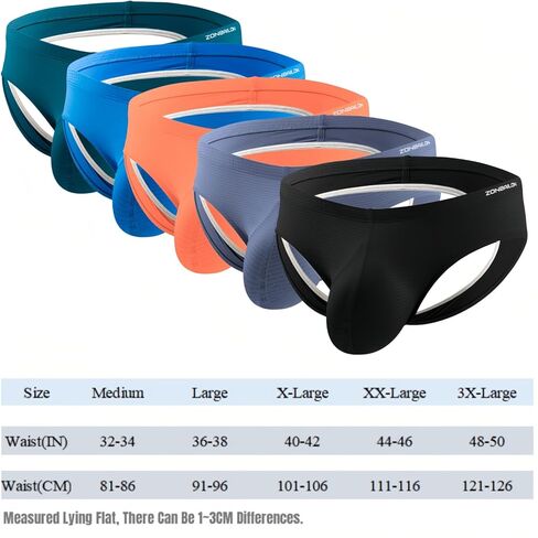 ZONBAILON رجل الانتفاخ تعزيز حزام رياضي ملخصات الرياضية الداعم كبير الكرة الحقيبة عارية الذراعين الملابس الداخلية حزمة M L XL 2XL 3XL in Kuwait