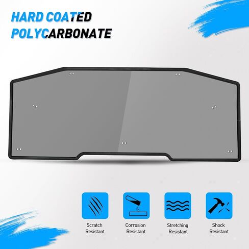 Frokom Defender Rear Windshield, UTV Windshield Scratch Resistant Back Window For Can-Am Defender HD5 HD8 HD10 MAX 2016 2017 2018 2019 2020 2021 2022 2023 2024 -UV-Proof (Tint) in Kuwait