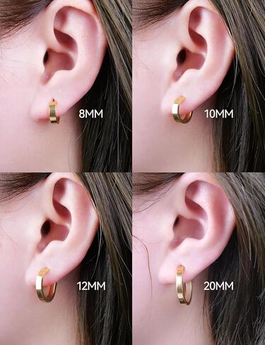 Limerencia G23 Pure Titanium Hypoallergenic Hoop Earrings for Women Sensitive Ears in Kuwait