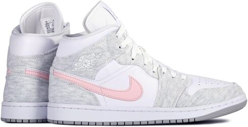 حذاء Nike WMNS Air Jordan 1 متوسط ​​الحجم للنساء، رمادي أبيض، 10 نساء in Saudi Arabia