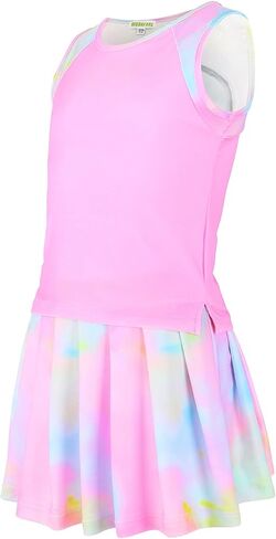 MODAFANS Girls Tennis Golf Pickball Dress Athletic Outfits Kids Tank Top and Skorts Sets in Kuwait
