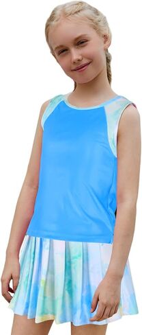 MODAFANS Girls Tennis Golf Pickball Dress Athletic Outfits Kids Tank Top and Skorts Sets in Kuwait