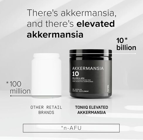 Ultra High Strength Akkermansia Muciniphila Probiotic – 10 Billion n-AFU for Better Gut Health & GLP-1 Support – Shelf-Stabilized, Lab-Tested for Maximum Purity & Potency, 60 Delayed-Release Veg Caps in Kuwait