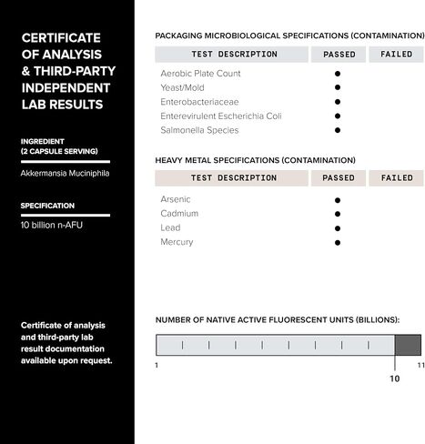Ultra High Strength Akkermansia Muciniphila Probiotic – 10 Billion n-AFU for Better Gut Health & GLP-1 Support – Shelf-Stabilized, Lab-Tested for Maximum Purity & Potency, 60 Delayed-Release Veg Caps in Kuwait