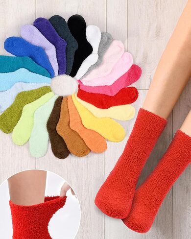 Fuzzy Socks Winter Warm Fluffy Soft Socks for Woman Indoor Christmas Gifts in Kuwait