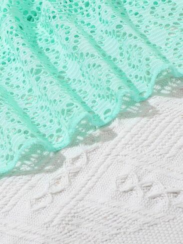 فستان الشاطئ للفتيات من SHENHE مصنوع من الشيفون ورقبة على شكل حرف V وأكمام قصيرة برباط لتغطية الكيمونو in Kuwait