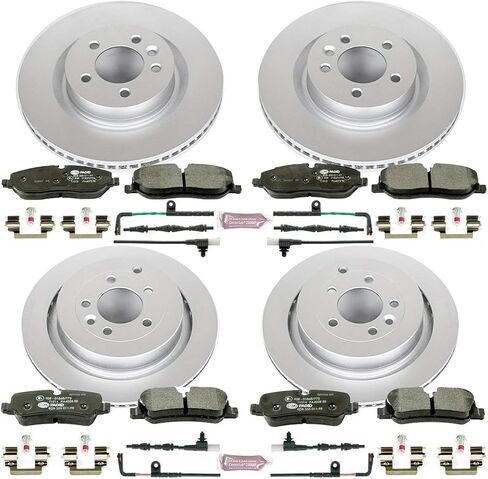 Power Stop ESK4059 طقم فرامل أمامية وخلفية أوروبية L & Rover و1 أسلاك مستشعر أمامية و1 خلفية لسيارة Land Rover LR3 2005-2009 [نموذج محدد] in Saudi Arabia