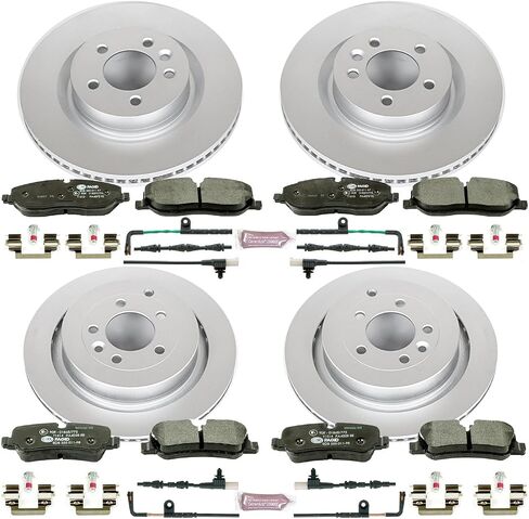 Power Stop ESK4059 طقم فرامل أمامية وخلفية أوروبية L & Rover و1 أسلاك مستشعر أمامية و1 خلفية لسيارة Land Rover LR3 2005-2009 [نموذج محدد] in Saudi Arabia