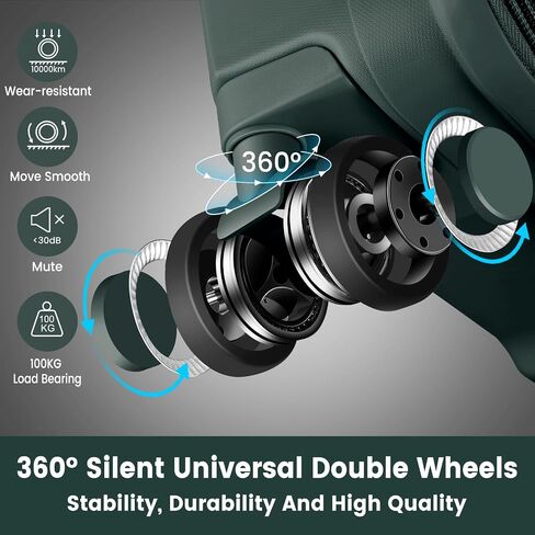 حقيبة يد مقاس 20 بوصة مقاس 22 × 14 × 9 معتمدة من شركات الطيران، حقيبة PP بعجلات دوارة in Kuwait