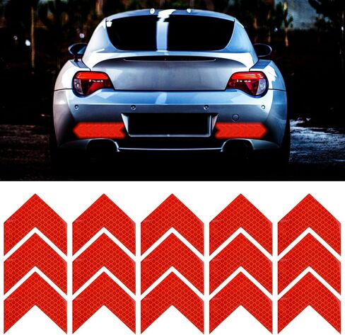30 PCS Car Arrow Reflective Stickers Waterproof Warning Reflective Stickers Arrow Shape Red Reflective Decals Reflective Safety Warning Sign for Car Motorcycle Stickers Auto Trunk Rear Bumper Bicycles in Saudi Arabia