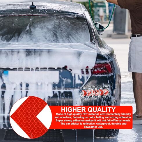 30 PCS Car Arrow Reflective Stickers Waterproof Warning Reflective Stickers Arrow Shape Red Reflective Decals Reflective Safety Warning Sign for Car Motorcycle Stickers Auto Trunk Rear Bumper Bicycles in Saudi Arabia