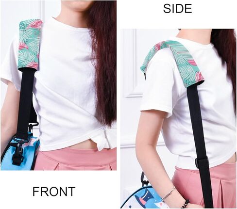 الوردي فلامنغو شجرة النخيل الاستوائية يترك على الفيروز 2 قطعة غطاء منصات حزام مقعد السيارة قابل للتعديل، ويغطي حزام الكتف حزام مقعد السيارة العالمي، وسائد حزام مقعد السيارة للبالغين والأطفال in Kuwait