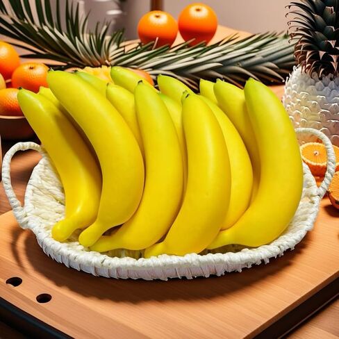 Generic 17 قطعة من خليط الفواكه الاصطناعية، دعائم فواكه محاكاة لعرض التصوير الفوتوغرافي، فواكه وهمية واقعية لديكور المنزل مجموعة فواكه عنب مزيف وموز مزيف، HC2412-17 in Kuwait