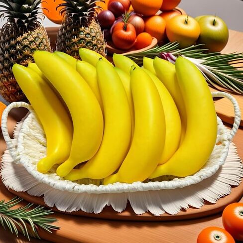 Generic 17 قطعة من خليط الفواكه الاصطناعية، دعائم فواكه محاكاة لعرض التصوير الفوتوغرافي، فواكه وهمية واقعية لديكور المنزل مجموعة فواكه عنب مزيف وموز مزيف، HC2412-17 in Kuwait