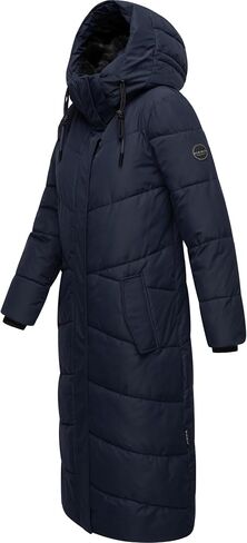 Marikoo Extra Long Quilted Winter Jacket for Women with Detachable Hood | Puffy Coat in Calf-Length | Hingucker XIV XS-5XL in Saudi Arabia