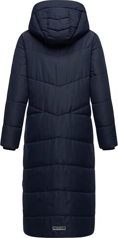 Marikoo Extra Long Quilted Winter Jacket for Women with Detachable Hood | Puffy Coat in Calf-Length | Hingucker XIV XS-5XL in Saudi Arabia